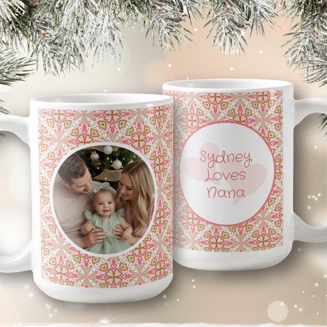 Taza De Café Pastel Personalized Photo Mug With Message (Subido por el creador)