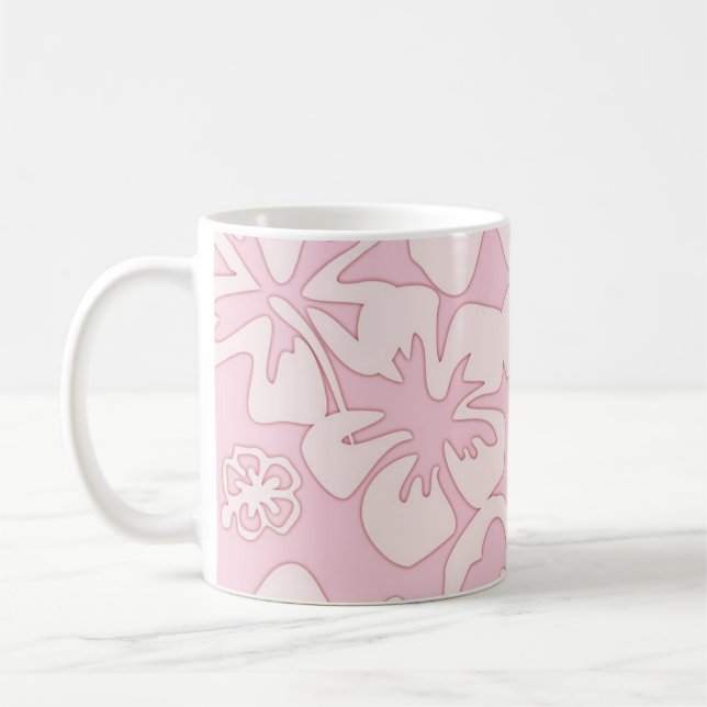 Taza De Café Pastel Pink Flower Art (Izquierda)