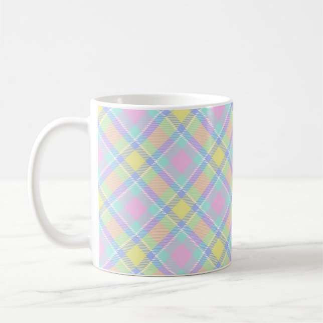 Taza De Café Pastel plaid (Izquierda)