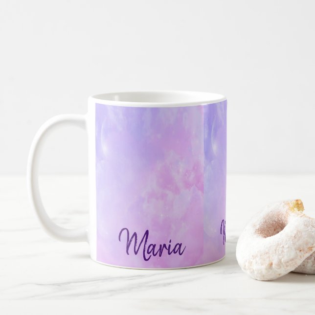 Taza De Café Pastel Purple Mug (Con donut)