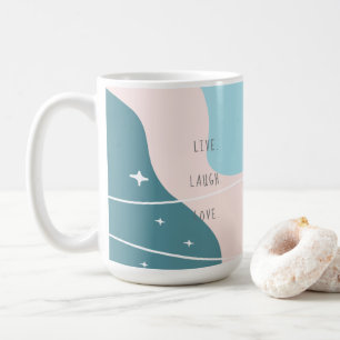 Taza De Café Pastel Resumen Lauder en vivo Amor