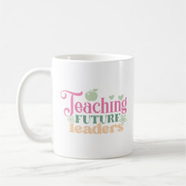Taza De Café Pastel Retro Enseñando Futuros Líderes