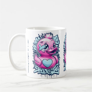 Taza De Café Pastel rosa de goma de pato
