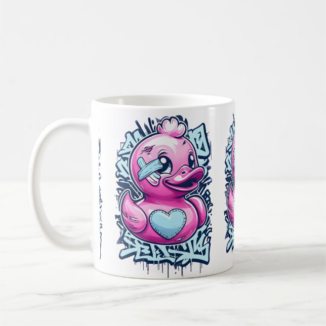 Taza De Café Pastel rosa de goma de pato (Izquierda)