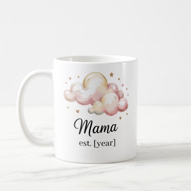 Taza De Café Pastel Rosa "Mamá Este". Mug - Regalo de Baby Show (Izquierda)