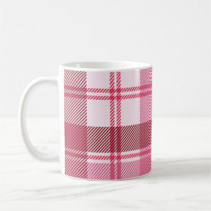Taza De Café pastel rosa plateado: rejilla cuadrada sin costura