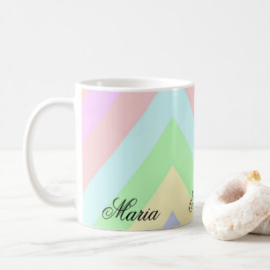 Taza De Café Pastel Stripe Mug