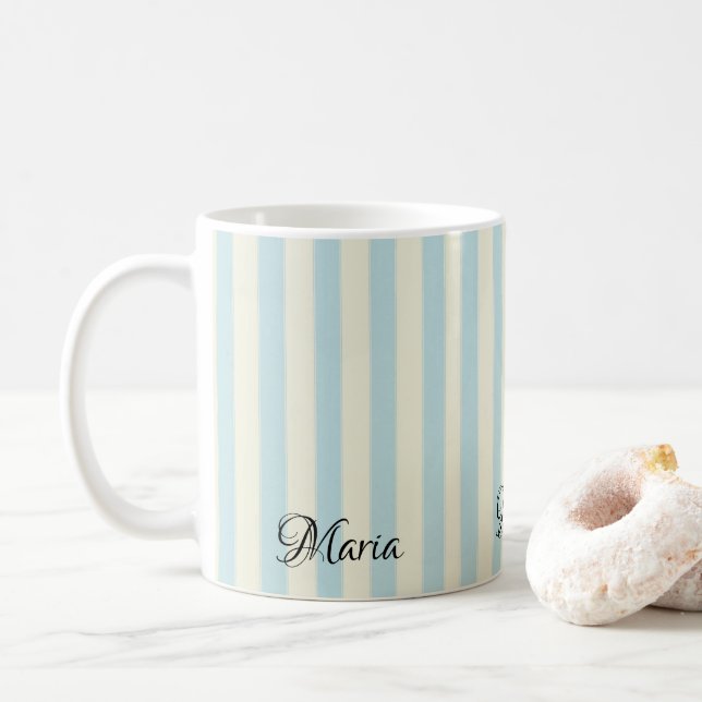 Taza De Café Pastel Stripe Mug (Con donut)