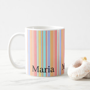 Taza De Café Pastel Stripe Mug