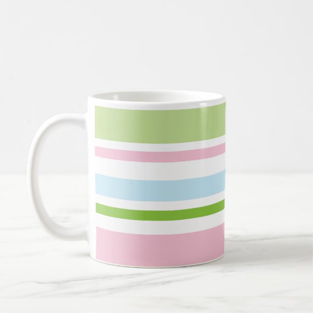 Taza De Café Pastel Stripe Mug (Izquierda)