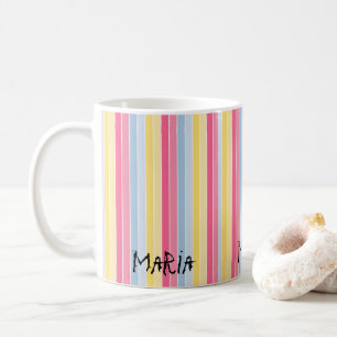Taza De Café Pastel Stripe Mug