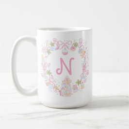 Taza De Café Pastel Sweet Holiday Treats Monogram Crest 