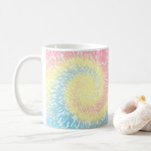 Taza De Café Pastel Tie Dye Hippy Swirl