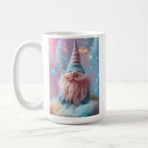 Taza De Café Pastel Unicornio Gnome / Gonk con barba rosa fluor
