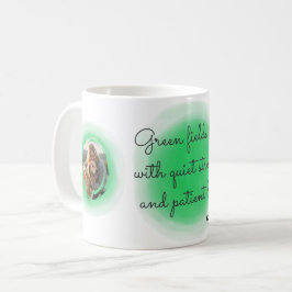 Taza De Café Pastel Verde Retriever Dorado Personalizado Acuare