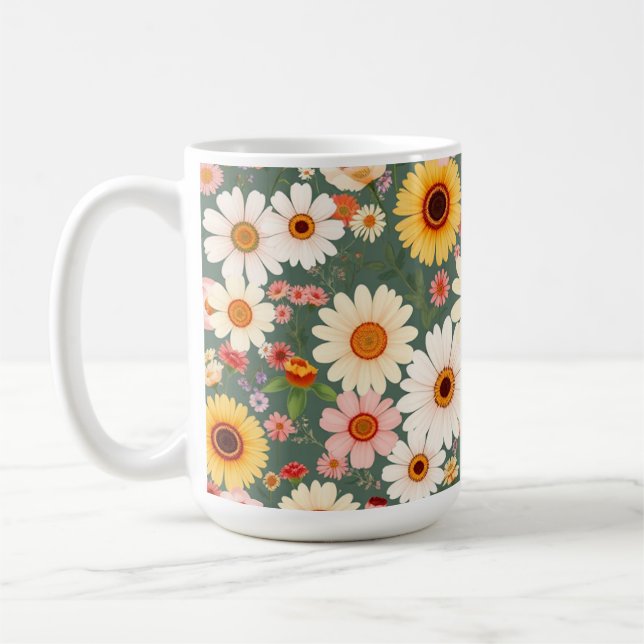 Taza De Café Pastel Wildflower coffee mug  (Izquierda)