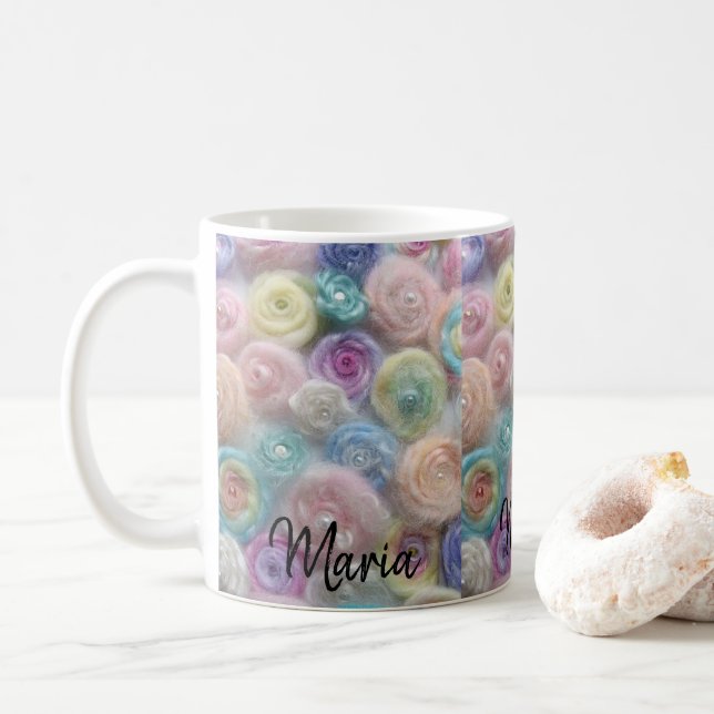 Taza De Café Pastel Yarn Mug (Con donut)