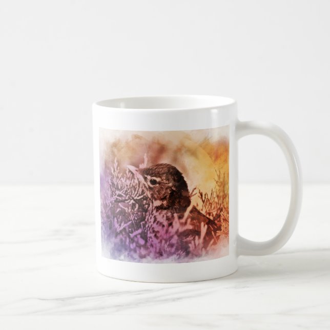 Taza De Café Pasteles de acuarela de Robin para bebés (Derecha)