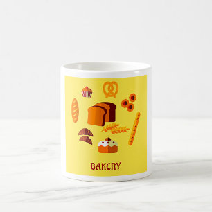 Taza De Café Pasteles de pan con temas de panadería y dulces