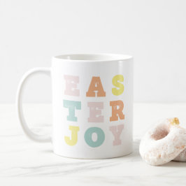 Taza De Café Pasteles modernos de la alegría tipográfica de la