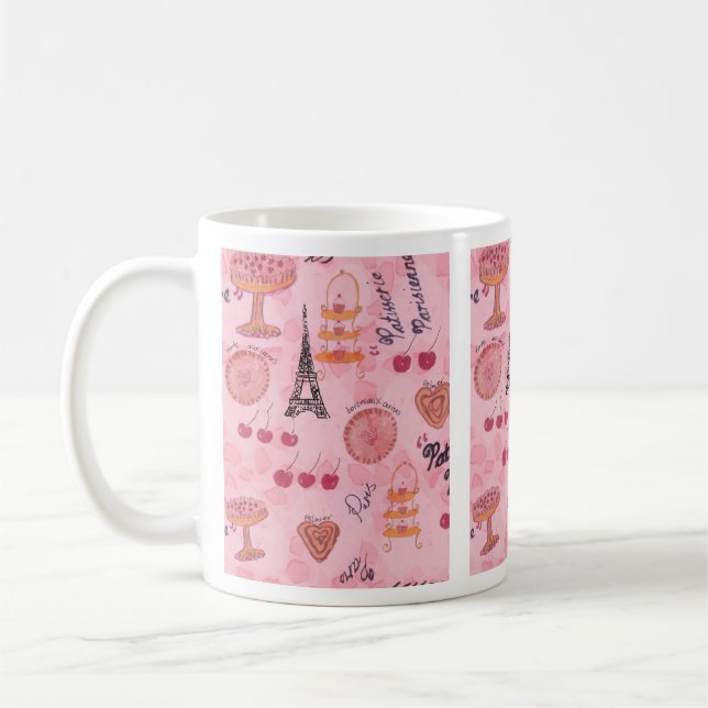 Taza De Café Pasteles rosados de París (Izquierda)