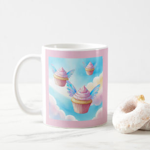 Taza De Café Pasteles voladores en el cielo
