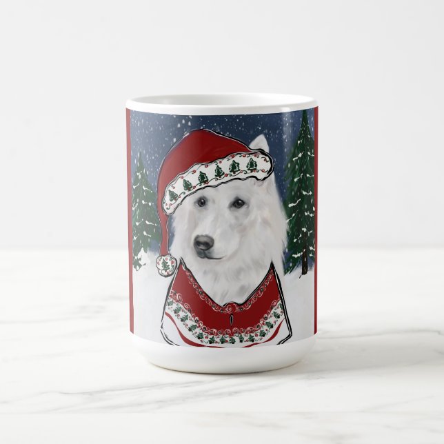 Taza De Café Pastor Alemán Blanco (Centro)