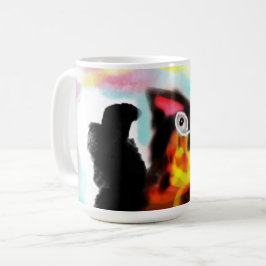 Taza De Café Pastor Alemán colorido