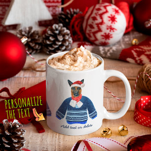 Taza De Café Pastor Alemán con suéter feo Amante de los perros