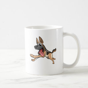 Taza De Café Pastor alemán del dibujo animado