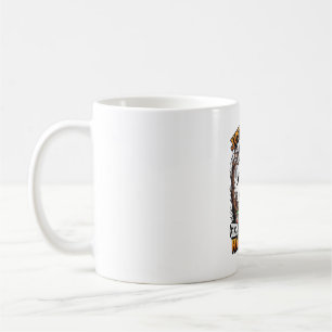 Taza De Café Pastor Alemán Halloween Perro Bruja Sombrero Calab