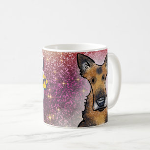 Taza De Café Pastor alemán mami y café adicto a la taza