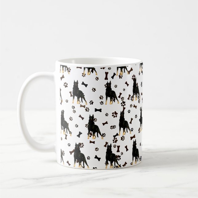 Taza De Café Pastor alemán, mano de equipaje Bandana negra (Izquierda)