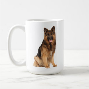 Taza De Café Pastor alemán, razas de perros, perro gracioso, we
