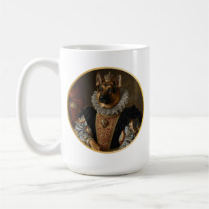 Taza De Café Pastor Alemán Reina Renacentista