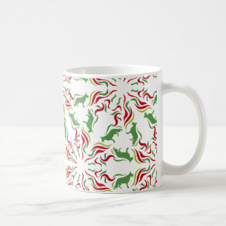 Taza De Café Pastor Alemán rojo verde