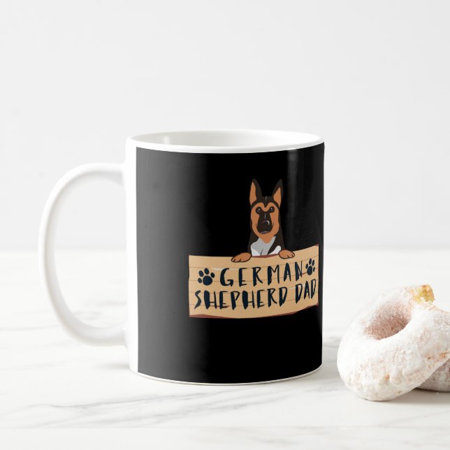 Taza De Café Pastor Alemán Sheperd Dad Dog Mom (Con donut)