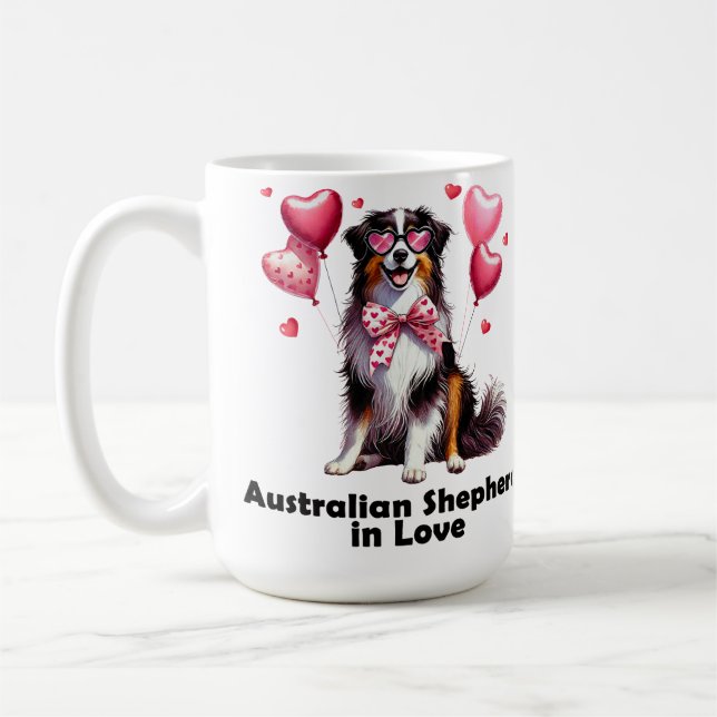 Taza De Café Pastor australiano enamorado (Izquierda)