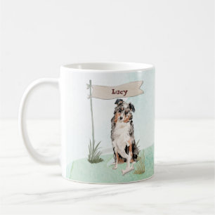 Taza De Café Pastor australiano felicita al nuevo perro
