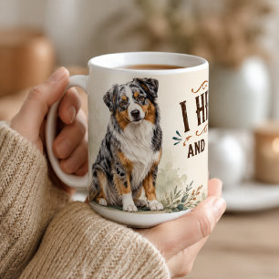 Taza De Café Pastor Australiano Personalizado Supervisa Ese Chi
