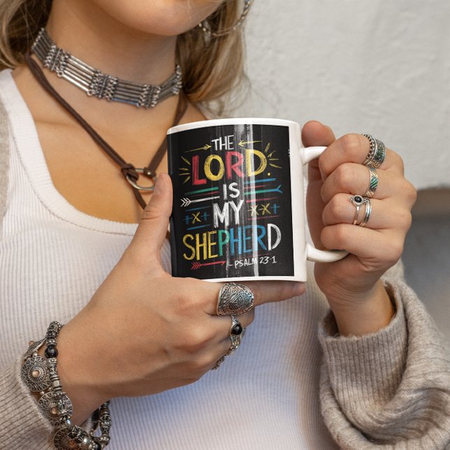 Taza De Café Pastor celestial: Verso de la Biblia (Subido por el creador)