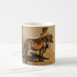 Taza De Café Pastor con caballo (arte ecuestre)
