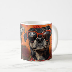 Taza De Café Pastor de Anatolia Corazones Rosas Día de San Vale