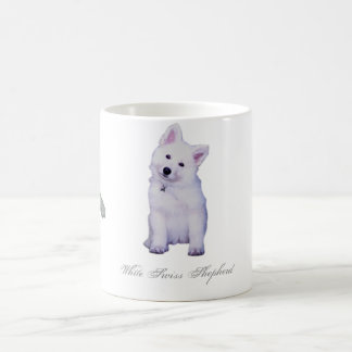 Taza De Café Pastor del blanco del perrito