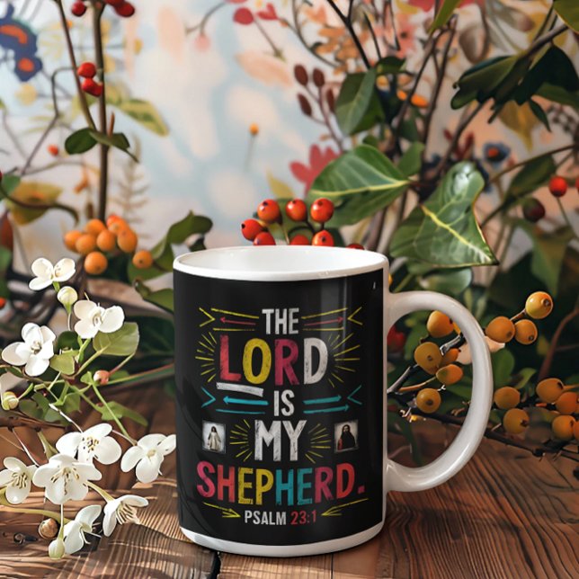 Taza De Café Pastor Divino: Arte versado de la Biblia (Subido por el creador)