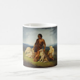Taza De Café Pastor en un paisaje rural