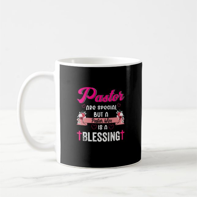 Taza De Café Pastor Esposa Apreciación Regalo Iglesia Cristiana (Izquierda)