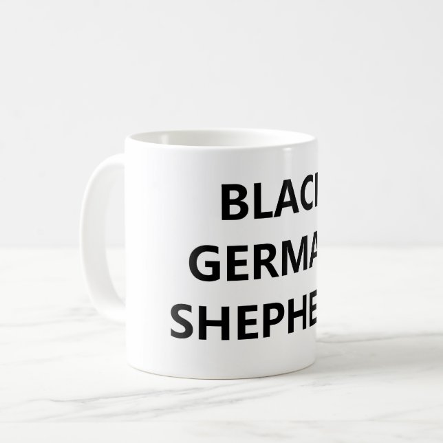 Taza De Café pastor germano negro (Anverso izquierdo)