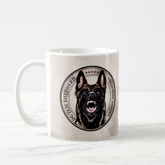 Taza De Café Pastor Holandés-Hollandse Herdershond (Izquierda)