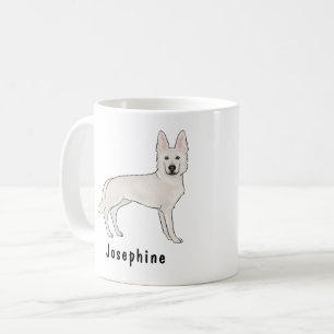 Taza De Café Pastor Suizo Blanco Pastor Alemán Blanco Perro Lin